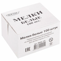 Мелки для доски Алгем белые, 100 штук, средней твердости