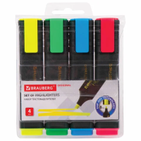 Набор текстовыделителей Brauberg Original 4 цвета, 1-5 мм