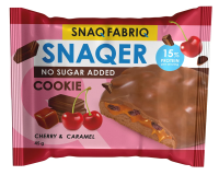 Печенье Snaq Fabriq глазированное шоколад с вишней и карамелью, 45г