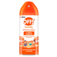 Аэрозоль-репеллент Off! Family от комаров, мокрецов и москитов, 157мл