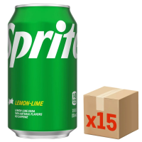 Напиток Sprite с лимоном и лаймом газированный, 330мл x 15 шт