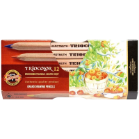 Карандаши цветные Koh-I-Noor 'Jumbo Triocolor 3151', 12цв., трехгран., утолщен., неокр. корпус, картон (ПОД ЗАКАЗ)