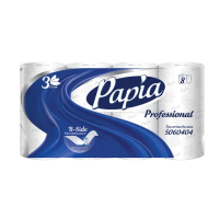 Туалетная бумага Papia Professional 3 слоя, 8 рулонов, 16,8м , белая, 5080998