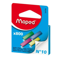 Скобы для степлера Maped №10, цветные стальные, 800шт, 324706