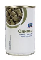 aro Оливки зеленые с косточкой, 300г