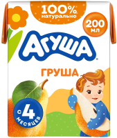 Сок детский Агуша Груша с 4 месяцев, 200мл