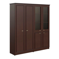 Шкаф высокий Skyland Raut RHC 180.6, венге магия, 1808х466х2023мм, высокий, комбинированный, двухсекционный