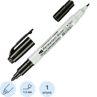Маркер перманентный Crown Multi Marker Twin черный, 2мм/1мм, двусторонний