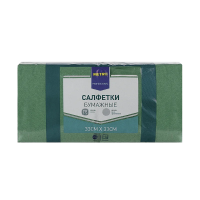 Салфетки бумажные Metro Professional 33x33см, 250шт, 2 слоя, зеленые