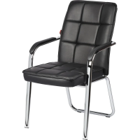 Конференц-кресло BN_TQ_Echair-810 VPU кожзам черный, хром