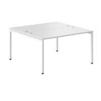 Стол на 2 рабочих места Skyland Xten-S XWST 1414, двухместный, белый/белый полуматовый, 1400х1406х750мм