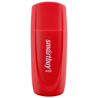 Память Smart Buy 'Scout'  4GB, USB 2.0 Flash Drive, красный