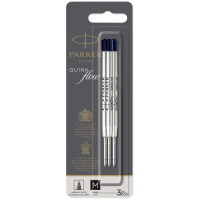 Стержень шариковый объемный Parker 'QuinkFlow Ball Point' черный, 98мм, 1,0мм, метал. корпус, 3шт., блистер