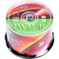 Диск DVD+R Vs 4.7Gb, 16х, Cake Box, 50шт/уп