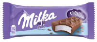Пирожное бисквитное Milka крем и цельное молоко в молочном шоколаде, 27г