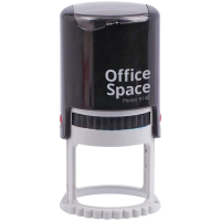 Оснастка для печати OfficeSpace, d-40мм, пластмассовая, с крышкой