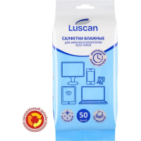 Салфетки чистящие для мониторов Luscan 50шт/уп, 150x180мм