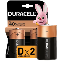 Батарейка Duracell Basic D LR20, 1.5В, алкалиновые, 2шт/уп