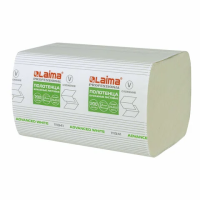 Бумажные полотенца Laima Advanced White H3, 2 слоя, V-сложение, 200лист, белые, 15 пачек