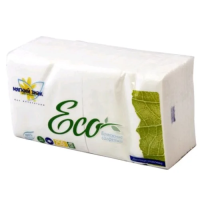 Салфетки бумажные Мягкий Знак Eco 24х24см, 250шт, 1 слой, белые