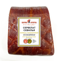 Колбаса Фабрика качества Сервелат Севилья полукопченая, ~400г
