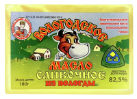 Масло сливочное Вологжанка Традиционное 82.5%, 180г