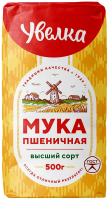 Мука Увелка пшеничная хлебопекарная Высший сорт ГОСТ, 500г