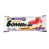 Батончик протеиновый Bombbar Малина-чизкейк без сахара без глютена, 60г
