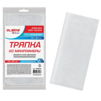 Тряпка для мытья пола из микрофибры 70х80 см 'OVERLOCK GREY COLOUR', серая, 220 г/м2, LAIMA HOME, 608223