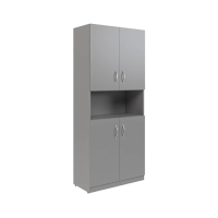 Шкаф высокий Skyland Simple SR-5W.4, серый, 770x375х1815мм, 2 комплектаглухих малых дверей