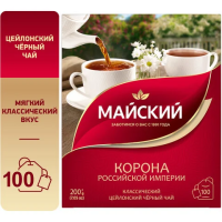 Чай Майский Корона Российской Империи, черный, 100 пакетиков