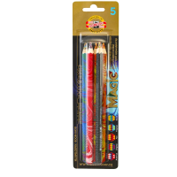 Карандаш с многоцв. грифелем Koh-I-Noor 'Magic America. Original. Fire. Tropical. Neon', 5шт., утолщ., шестигран., блистер (ПОД ЗАКАЗ)