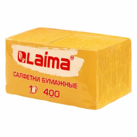 Салфетки бумажные Laima Big Pack 24х24, 400шт, 1 слой, жёлтые