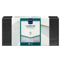 Салфетки бумажные Metro Professional 24 x 24см, 400шт, 1 слой, черные