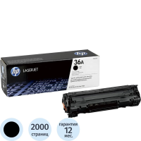 Картридж лазерный Hp CB436A, черный