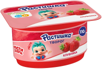 Творог детский Растишка Клубника 3.5% с 3 лет, 110г