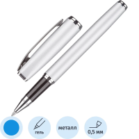 Ручка гелевая Attache Selection Elegance,сереб.корп,синий,футляр