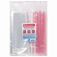 Пакеты с замком Zip Lock Brauberg 18х25см, 40мкм, 100шт/уп