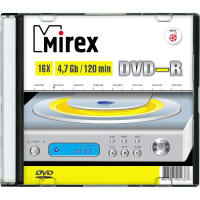 Диск DVD-R Mirex 4.7Гб, 16x, UL130003A1S, 1шт/уп
