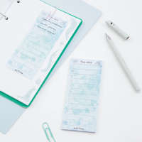 Блок для записей с клейким краем Meshu Color splash Mint memo notes, 140х60мм, 50 листов, 80 г/м2.
