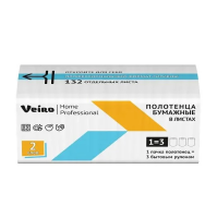 Бумажные полотенца Veiro Home Professional H3, 2 слоя, V-сложение, 132лист,белые, KV32-132