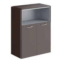 Шкаф средний Skyland Dioni DMC 85.3, венге магия, 892х470х1185мм, средний, с глухими малыми дверьми и обвязкой