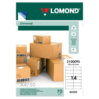 Этикетки самоклеящиеся Lomond 2100095, белые, 105х42.3мм, 700шт