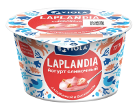 Йогурт Viola Laplandia Клубника и бисквит сливочный 7.1%, 180г