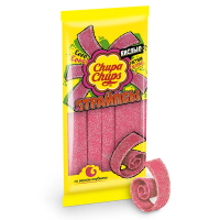 Мармелад жевательный Chupa Chups Страйпсы кислые со вкусом клубники, 120г