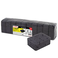 Губка Laima Big Black 95х70х35мм, крупнопористый поролон/абразив, 10 шт/уп