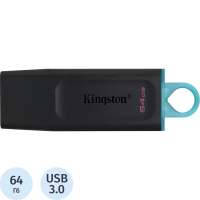 Флеш-диск 64GB KINGSTON DataTraveler Exodia, разъем USB 3.2, син/чер, DTX/64GB