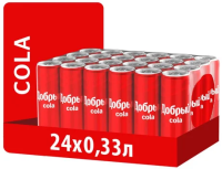 Напиток Добрый Cola газированный, 330мл x 24 шт