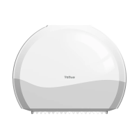 Диспенсер для туалетной бумаги в рулонах Tellus TP2 Джамбо Wave 922000, мини, белый-серый