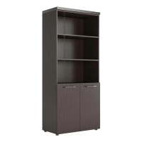 Шкаф высокий Skyland Alto AHC 85.5, венге магия, 850х456х1968мм, с 1 комплектом глухих малых дверей, с топом